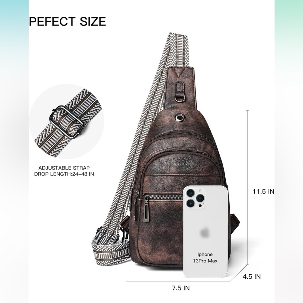 Brown Leather Sling Bag - Picture 9 of 13